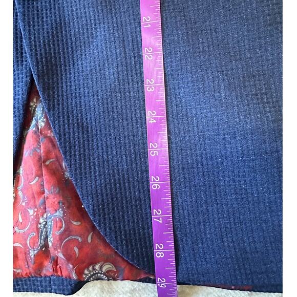 Zegman Navy Blue Textured Two Button Sports Coat Size 50 - Picture 7 of 7